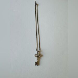 Silver Key Pendant Necklace